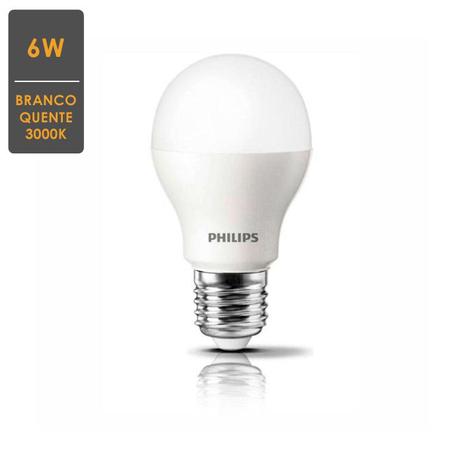 Lâmpada Led 6W 3000K E27 85 de Economia - Philips Menor preço em Lâmpada Led 6W 3000K E27 85 de Economia - Philips