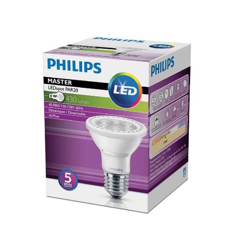 Lâmpada Led 6W Par20 127V 2700K Dim MPA20-6-40W127S Philips Menor preço em Lâmpada Led 6W Par20 127V 2700K Dim MPA20-6-40W127S Philips