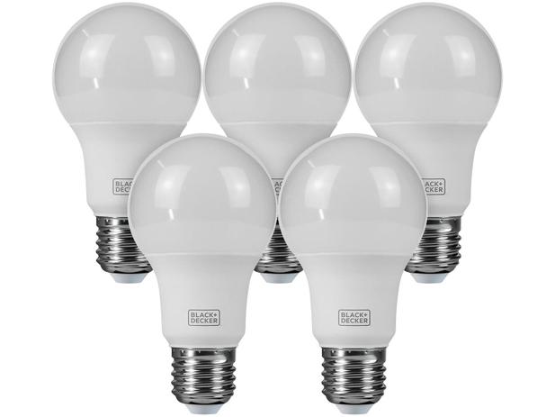 Lâmpada LED 9,8W 6500k Branca Black + Decker - Bulbo A60 5 Unidades Menor preço em Lâmpada LED 9,8W 6500k Branca Black + Decker - Bulbo A60 5 Unidades