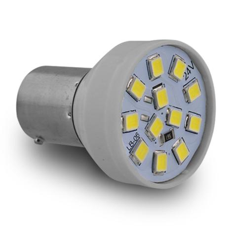 Lâmpada LED BAY15d 2 Polos Trava Reta 12 LEDs 24V Luz Branca Freio e Lanterna Autopoli Menor preço em Lâmpada LED BAY15d 2 Polos Trava Reta 12 LEDs 24V Luz Branca Freio e Lanterna Autopoli