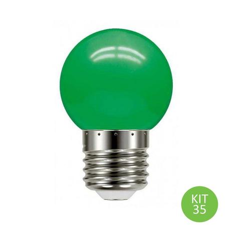 Lâmpada Led Bolinha Mini Bulbo 1w Verde 127v Kit 35 - Ctb Menor preço em Lâmpada Led Bolinha Mini Bulbo 1w Verde 127v Kit 35 - Ctb