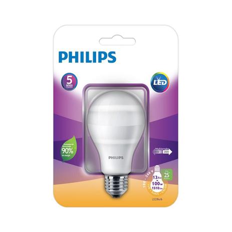 Lâmpada Led Bulbo 13,5W E27 Amarela 3000K 25000H Bivolt (Emb. contém 1un.) - Philips Menor preço em Lâmpada Led Bulbo 13,5W E27 Amarela 3000K 25000H Bivolt (Emb. contém 1un.) - Philips