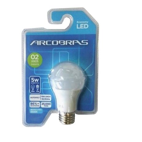 Lâmpada Led Bulbo A55 5W 6500K Arcobras Menor preço em Lâmpada Led Bulbo A55 5W 6500K Arcobras