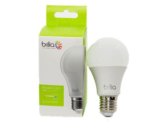 Lâmpada LED Bulbo Brilia 4,8W Branco Frio Menor preço em Lâmpada LED Bulbo Brilia 4,8W Branco Frio
