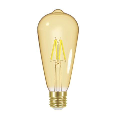 Lâmpada LED Bulbo Vintage Filamento Dimerizavel ST64 Taschibra 220V Âmbar 3000K Luz Amarela Menor preço em Lâmpada LED Bulbo Vintage Filamento Dimerizavel ST64 Taschibra 220V Âmbar 3000K Luz Amarela