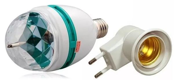 Lampada Led Colorido Rotativa Giratória Bola Maluca Festa - Morgadosp Menor preço em Lampada Led Colorido Rotativa Giratória Bola Maluca Festa - Morgadosp