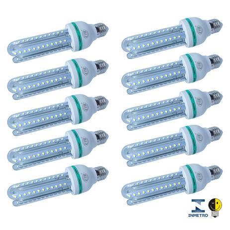 Menor preço em Lâmpada Led Compacta Milho 12w Branco Frio Inmetro Kit 10 - Ctb