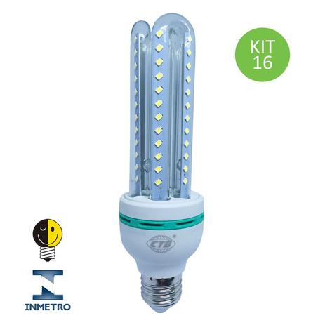 Menor preço em Lâmpada Led Compacta Milho 12w Branco Frio Inmetro Kit 16 - Ctb