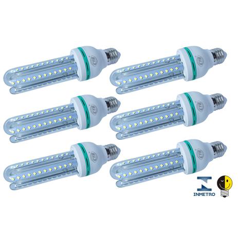 Menor preço em Lâmpada Led Compacta Milho 12w Branco Frio Inmetro Kit 6 - Ctb