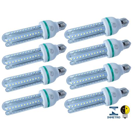 Menor preço em Lâmpada Led Compacta Milho 12w Branco Frio Inmetro Kit 8 - Ctb