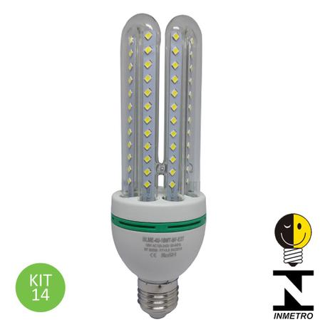 Menor preço em Lâmpada Led Compacta Milho 16w Branco Frio Inmetro Kit 14 - Ctb