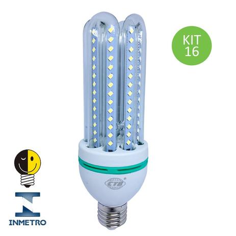 Menor preço em Lâmpada Led Compacta Milho 20w Branco Frio Inmetro Kit 16 - Ctb