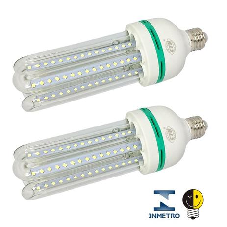 Lâmpada Led Compacta Milho 24w Branco Frio Inmetro Kit 2 - Ctb Menor preço em Lâmpada Led Compacta Milho 24w Branco Frio Inmetro Kit 2 - Ctb