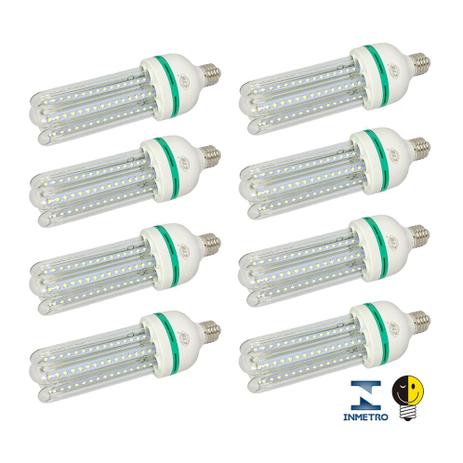 Lâmpada Led Compacta Milho 24w Branco Frio Inmetro Kit 8 - Ctb Menor preço em Lâmpada Led Compacta Milho 24w Branco Frio Inmetro Kit 8 - Ctb