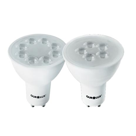Lâmpada Led Dicróica 3w Bivolt Luz Amarela GU10 - Ourolux Menor preço em Lâmpada Led Dicróica 3w Bivolt Luz Amarela GU10 - Ourolux