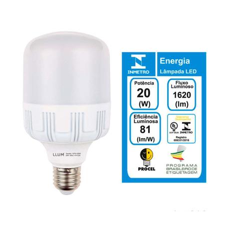 Lâmpada LED high power bulbo 20W 6500K branca 2100lm Bronzearte Menor preço em Lâmpada LED high power bulbo 20W 6500K branca 2100lm Bronzearte