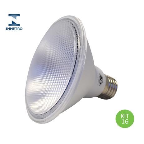 Lâmpada Led Par30 9.5w E27 Branco Frio Inmetro Kit 16 - Ctb Menor preço em Lâmpada Led Par30 9.5w E27 Branco Frio Inmetro Kit 16 - Ctb