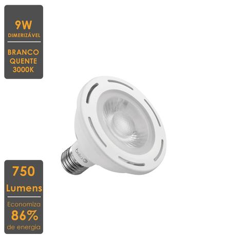 Lâmpada LED PAR30 Dimerizavel 9W- 86 de Economia - Brilia é boa?