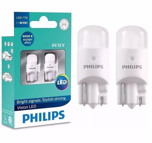 Lâmpada Led Philips T10 6000K 12V Pingo Super Branca Menor preço em Lâmpada Led Philips T10 6000K 12V Pingo Super Branca
