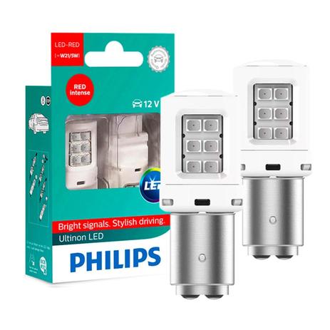 Par Lâmpada Led Philips Ultinon H7 6200k 14w Farol Refletor