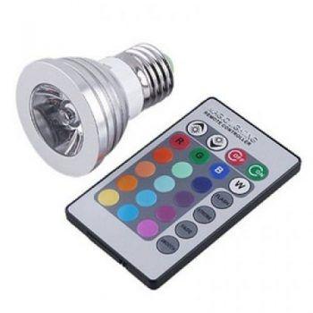 Lâmpada Led RGB - 3W C/ Controle Remoto E27 High Power - Importdo Menor preço em Lâmpada Led RGB - 3W C/ Controle Remoto E27 High Power - Importdo
