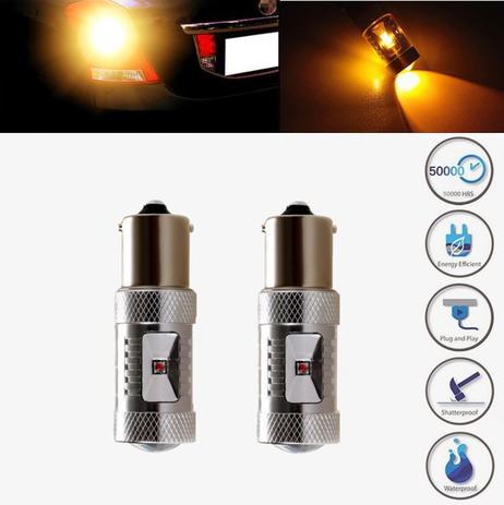 Lâmpada Led Seta 1156 Cree XBD 30w Âmbar 12/24v - Par - Distribuído frc magazine Menor preço em Lâmpada Led Seta 1156 Cree XBD 30w Âmbar 12/24v - Par - Distribuído frc magazine