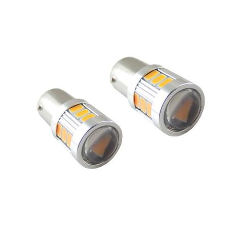 Lâmpada Led Seta 18-SMD Bau15s Âmbar - Par - Distribuído frc magazine Menor preço em Lâmpada Led Seta 18-SMD Bau15s Âmbar - Par - Distribuído frc magazine