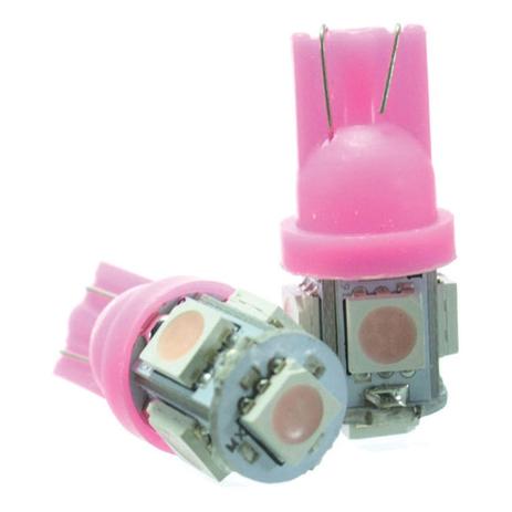 Lâmpada Led T10 12v 5smd5050 Rosa Par - Mixcom Menor preço em Lâmpada Led T10 12v 5smd5050 Rosa Par - Mixcom