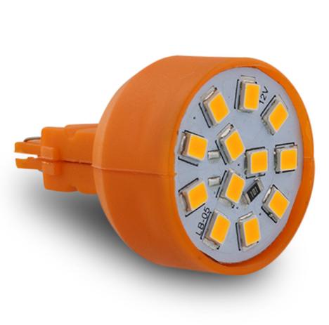 Lâmpada LED T20 2 Polos 12 LEDs 12V Luz Âmbar Ré Freio Seta Lanterna Dianteira Traseira Autopoli Menor preço em Lâmpada LED T20 2 Polos 12 LEDs 12V Luz Âmbar Ré Freio Seta Lanterna Dianteira Traseira Autopoli