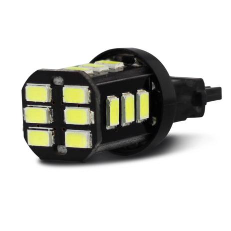 Lâmpada LED T25 2 Polos 18 LEDs 7W 12V Luz Branca Aplicação Direção Ré e Freio - M.x. Menor preço em Lâmpada LED T25 2 Polos 18 LEDs 7W 12V Luz Branca Aplicação Direção Ré e Freio - M.x.