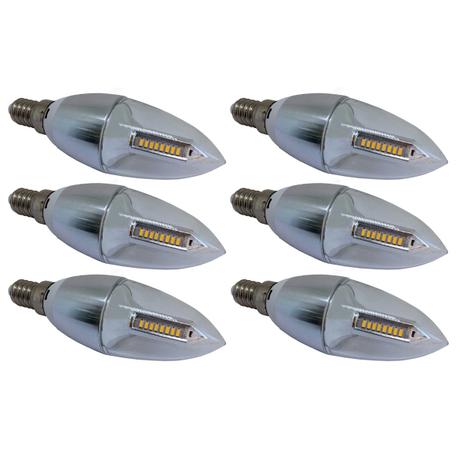 Lâmpada Led Vela 4w E14 Cristal Branco Quente 4C Kit 6 - Ctb Menor preço em Lâmpada Led Vela 4w E14 Cristal Branco Quente 4C Kit 6 - Ctb