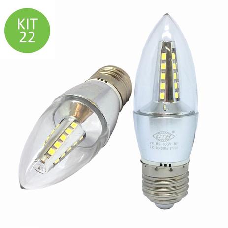 Lâmpada Led Vela 4w E27 Cristal Branco Frio 4C Kit 22 - Ctb é boa?