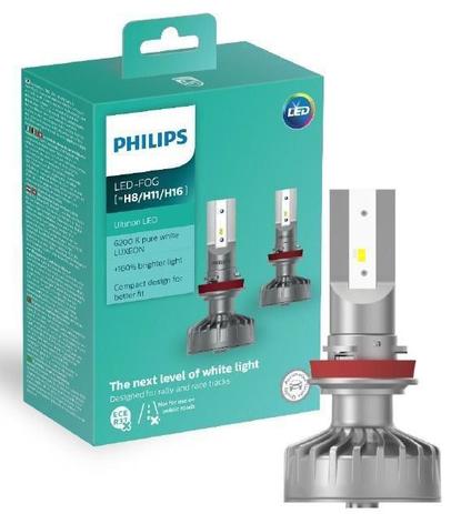 Lâmpada Led Xenon H8 H11 H16 Philips X-treme Ultinon 6200k Menor preço em Lâmpada Led Xenon H8 H11 H16 Philips X-treme Ultinon 6200k