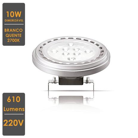 Lâmpada MASTER LED SPOT LV AR111 10W G53 2700K 220V 24 Dimerizável - Philips Menor preço em Lâmpada MASTER LED SPOT LV AR111 10W G53 2700K 220V 24 Dimerizável - Philips