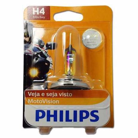 Lampada Motovision +40% De Luz H4 35wphilips (para Moto) Menor preço em Lampada Motovision +40% De Luz H4 35wphilips (para Moto)