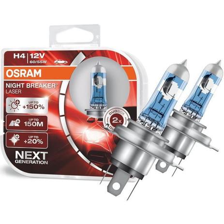 Lâmpada Night Breaker Laser H4 Par Farol 150 + Luz Osram é boa?