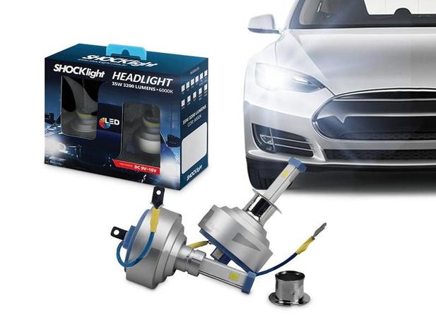 Lâmpada Novo Super LED H3 Shocklight 12V 6000K 35W 6400lm Plug Play Menor preço em Lâmpada Novo Super LED H3 Shocklight 12V 6000K 35W 6400lm Plug Play