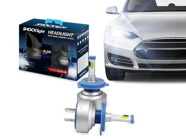 Lâmpada Novo Super LED H4 Shocklight 12V 6000K 35W 6400lm Plug  Play é boa?