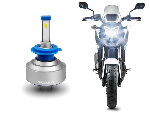 Lâmpada Novo Super LED Moto H7 Shocklight 12V 6000K 35W 3200lm Plug Play Menor preço em Lâmpada Novo Super LED Moto H7 Shocklight 12V 6000K 35W 3200lm Plug Play