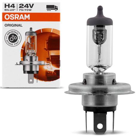 Lâmpada Osram Halógena H4 Standard Original Line 3200K 75/70W 24V Farol Caminhão Menor preço em Lâmpada Osram Halógena H4 Standard Original Line 3200K 75/70W 24V Farol Caminhão