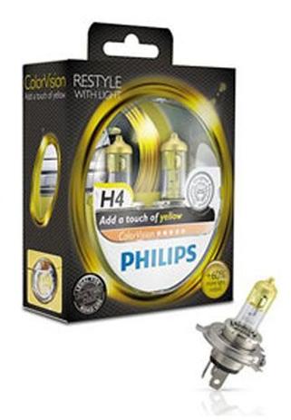 Lâmpada Philips Color Vision H4 4000k AMARELO- unidade Menor preço em Lâmpada Philips Color Vision H4 4000k AMARELO- unidade