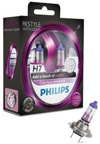 Lâmpada Philips Color Vision H7 4000k ROXO - unidade Menor preço em Lâmpada Philips Color Vision H7 4000k ROXO - unidade