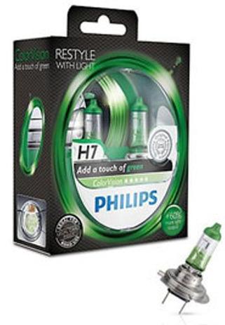 Lâmpada Philips Color Vision H7 4000k VERDE- unidade Menor preço em Lâmpada Philips Color Vision H7 4000k VERDE- unidade