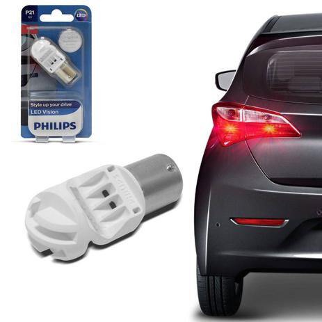 Lâmpada Philips LED Vision 1 Polo Trava Reta 8 LEDs Vermelha Lanterna Traseira Freio Menor preço em Lâmpada Philips LED Vision 1 Polo Trava Reta 8 LEDs Vermelha Lanterna Traseira Freio