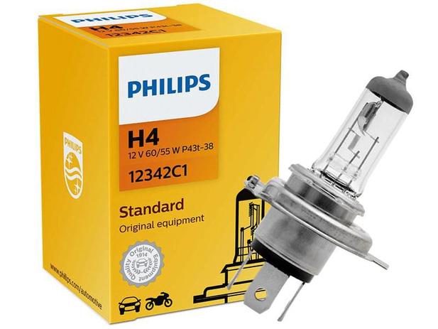 Lâmpada Philips Standard Premium H4 Amarela Unidade 4300K 60W / 55W Menor preço em Lâmpada Philips Standard Premium H4 Amarela Unidade 4300K 60W / 55W