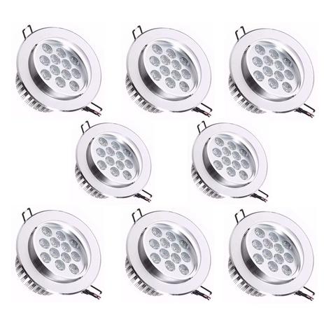 Lâmpada Spot Led 12w Dicróica Branco Quente Redonda Prata Kit 8 - Power xl Menor preço em Lâmpada Spot Led 12w Dicróica Branco Quente Redonda Prata Kit 8 - Power xl