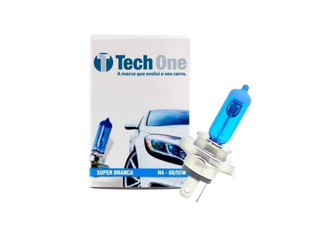 Lâmpada Super Branca H4 12V 55W 8500K - Techone Unidade Menor preço em Lâmpada Super Branca H4 12V 55W 8500K - Techone Unidade