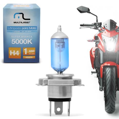 Lâmpada Super Branca Moto Multilaser AU816 H4 5000K 35W Efeito Xênon Menor preço em Lâmpada Super Branca Moto Multilaser AU816 H4 5000K 35W Efeito Xênon