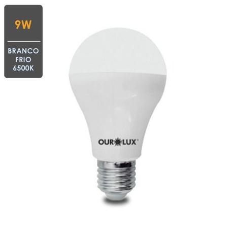 Lâmpada SUPERLED Bulbo A60 9W 6500K -Branco Frio - Ourolux Menor preço em Lâmpada SUPERLED Bulbo A60 9W 6500K -Branco Frio - Ourolux