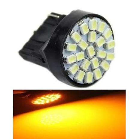 Lampada T20 22 Led 1 Polo 7440 Laranja W21w Mfl Menor preço em Lampada T20 22 Led 1 Polo 7440 Laranja W21w Mfl